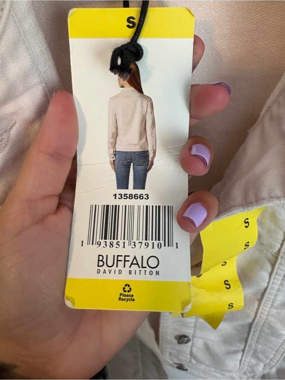 Buffalo David Bitton Light Pink Denim Trucker Jacket - Picture 4 of 6